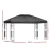 Instahut 4x3m Iron Art Gazebo Marquee – Elegant Grey, UV & Water-Resistant Tent for Outdoor Weddings & Events