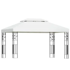 Instahut 4x3m Iron Art Gazebo – Elegant White Marquee for Outdoor Wedding, Party & Event | UV & Water Resistant
