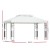Instahut 4x3m Iron Art Gazebo – Elegant White Marquee for Outdoor Wedding, Party & Event | UV & Water Resistant