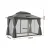 Instahut Gazebo 3x4m Grey Canopy Patio Tent - UV & Water Resistant, Steel Frame, Double Roof, Curtains & Mesh Walls