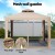Instahut 3m Brown Gazebo Marquee - UV & Water-Resistant Event Tent with Mesh Walls, Steel Frame, Double Roof