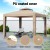 Instahut 3m Brown Gazebo Marquee - UV & Water-Resistant Event Tent with Mesh Walls, Steel Frame, Double Roof
