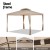 Instahut 3m Brown Gazebo Marquee - UV & Water-Resistant Event Tent with Mesh Walls, Steel Frame, Double Roof