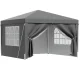 Instahut 3x3m Grey Pop Up Gazebo Marquee Tent - UV-Resistant, Adjustable Height, Easy Setup, with Carry Bag & Panels