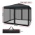 Instahut 3x3m Pop-Up Gazebo Marquee, UV & Water Resistant 210D Oxford Fabric, Mesh Walls, Portable & Adjustable Height
