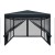 Instahut 3x3m Pop-Up Gazebo Marquee, UV & Water Resistant 210D Oxford Fabric, Mesh Walls, Portable & Adjustable Height
