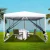 Instahut 3x3m Pop-Up Gazebo Marquee Tent - UV Resistant, Waterproof, with Mesh Walls and Adjustable Height, White