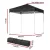 Instahut 2x2m Black Gazebo: UV-Resistant, Adjustable Steel Frame, Easy Setup with Carry Bag for Outdoor Events