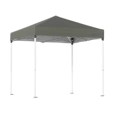 Instahut 2x2m Outdoor Gazebo, Grey - UV & Water-Resistant, Steel Frame, 3 Height Levels, Easy Setup, Carry Bag Included