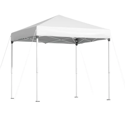 Instahut 2x2m White Gazebo: UV & Water-Resistant, Steel Frame, Easy Setup, Adjustable Height, Ideal for Outdoor Events