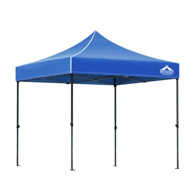 Instahut 3x3m Blue Pop-Up Gazebo with Base Pods - UV & Water Resistant, 3 Heights, Quick Set-Up for Outdoor Events