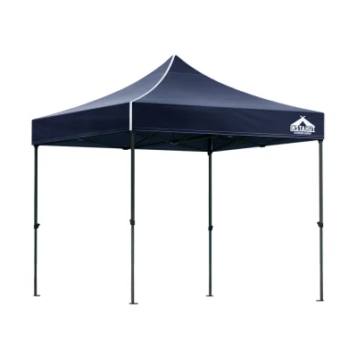 Instahut 3x3m Pop Up Gazebo with Base Pods, Navy - UV & Water Resistant, Adjustable Height for Outdoor Events