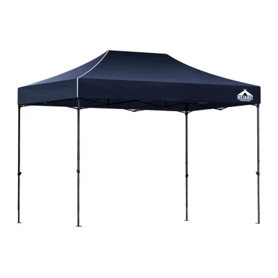 Instahut 3x4.5m Pop Up Gazebo with Base Pods - Durable PU-Coated Oxford Fabric, UV & Water Resistant, Navy Blue