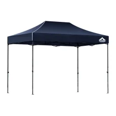 Instahut 3x4.5m Gazebo Pop Up Marquee Tent, 500D Oxford Navy, UV & Water Resistant, Easy Setup, Adjustable Height
