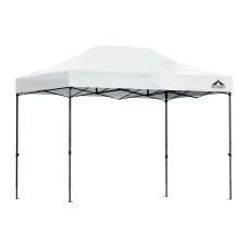 Instahut 3x4.5m White Pop Up Gazebo with Base Pods - UV & Water Resistant Outdoor Wedding Tent, Adjustable Height