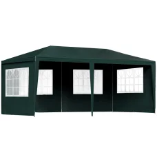 Instahut 3x6m Wedding Party Gazebo - Green Marquee Tent, UV & Water-Resistant, Steel Frame, 4 Removable Panels