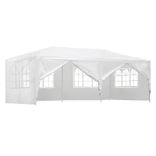 Instahut 3x6m Outdoor Marquee Gazebo - Wedding Party Tent with 6 Removable Panels, UV-Resistant, Waterproof Canopy