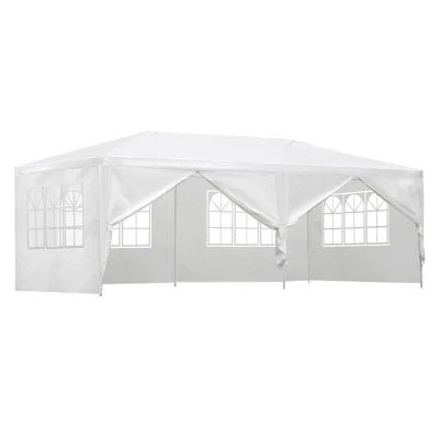 Instahut 3x6m Outdoor Marquee Gazebo - Wedding Party Tent with 6 Removable Panels, UV-Resistant, Waterproof Canopy