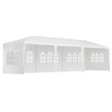 Instahut 3x9m Marquee Gazebo Tent - White Waterproof UV-Resistant Canopy with 5 Removable Panels & Carry Bag