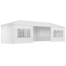 Instahut Gazebo 3x9m Marquee Wedding Tent - White, UV Resistant, Waterproof, Steel Frame, 8 Panels, Carry Bag Included