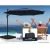 Instahut Outdoor Umbrella Base - 50cm 4-Plate Stand, PE Plastic, 64kg Capacity, UV Resistant, Easy Mobility, Black