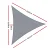 Instahut 6x6x6m Triangle Shade Sail - 280GSM Grey Cloth, 98% UV Block, Weather-Resistant, Marine Grade Hardware