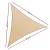 Instahut Shade Sail Triangle 3.6x3.6x3.6M Sand Beige, 100% Polyethylene, UV Block, Weather Resistant Canopy