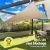 Instahut Shade Sail Triangle 3.6x3.6x3.6M Sand Beige, 100% Polyethylene, UV Block, Weather Resistant Canopy
