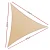 Instahut Triangle Shade Sail 6.1x6.1x6.1M Sand Beige, UV Block, Commercial Grade Cloth, Weather Resistant Canopy