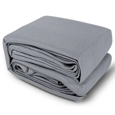 Instahut 5x6m Rectangle Shade Sail, 280GSM Grey Cloth, 98% UV Protection, Weatherproof, with Stainless Steel Buckles