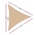 Instahut Waterproof Triangle Shade Sail 5x5x5m - Sand Beige, 95% UV Block, Durable 100% Polyethylene, Easy Setup
