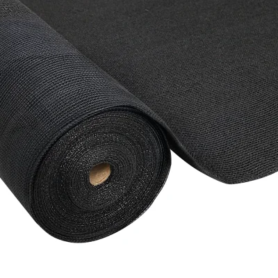 Instahut 30% UV Shade Cloth 3.66x30m - Heavy Duty Black HDPE, Tear-Resistant, UV-Stabilised for Greenhouses & F