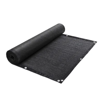 Instahut Black HDPE Shade Cloth 10x2m - UV Resistant Patio Fabric with Reinforced Corners & Easy Installation