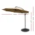 Instahut 3m Beige Cantilever Umbrella with Base - UV50+ Water-Resistant Polyester Canopy & Sturdy Steel Frame Instahut 3m Beige Cantilever Umbrella with Base - UV50+ Water-Resistant Polyester Canopy & Sturdy Steel Frame