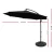 Instahut 3m Black Cantilever Outdoor Umbrella with UV50+ Protection and Sturdy Base for Beach and Garden Use