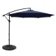 Instahut 3m Navy Cantilever Outdoor Umbrella with Base, UV50+ Water-Resistant Polyester Canopy, for Garden & Beach