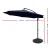 Instahut 3m Navy Cantilever Outdoor Umbrella with Base, UV50+ Water-Resistant Polyester Canopy, for Garden & Beach