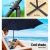 Instahut 3m Navy Cantilever Outdoor Umbrella with Base, UV50+ Water-Resistant Polyester Canopy, for Garden & Beach