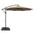 Instahut 3m Beige Outdoor Cantilever Umbrella with Base - UV50+ Water-Resistant Polyester Canopy, Steel Frame