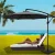 Instahut 3m Charcoal Cantilever Umbrella w/ Base – UV50+ Water-Resistant Polyester Canopy for Beach & Garden