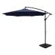 Instahut 3m Cantilever Patio Umbrella with Base, Navy, UV50+ Water-Resistant Polyester, Steel Frame, Easy Setup