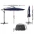 Instahut 3m Cantilever Patio Umbrella with Base, Navy, UV50+ Water-Resistant Polyester, Steel Frame, Easy Setup