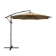 Instahut 3m Cantilever Outdoor Umbrella, Beige, UV50+ Water-Resistant Polyester, Steel Frame, for Beach & Garden