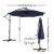 Instahut 3M Cantilever Outdoor Umbrella with Solar LED Lights, UV50+ Navy Canopy, Steel Frame, Adjustable Tilt Instahut 3M Cantilever Outdoor Umbrella with Solar LED Lights, UV50+ Navy Canopy, Steel Frame, Adjustable Tilt