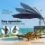 Instahut 3M Cantilever Outdoor Umbrella with Solar LED Lights, UV50+ Navy Canopy, Steel Frame, Adjustable Tilt Instahut 3M Cantilever Outdoor Umbrella with Solar LED Lights, UV50+ Navy Canopy, Steel Frame, Adjustable Tilt