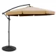 Instahut 3m Beige Cantilever Outdoor Umbrella with Base - UV50+ Water-Resistant Polyester, Steel Frame, Washable Canopy