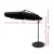 Instahut 3m Cantilever Outdoor Umbrella with Base - UV50+ Black Polyester Canopy, Steel Frame, Water-Resistant