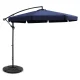 Instahut 3m Navy Cantilever Outdoor Umbrella with Base, UV50+ Protection, Water-Resistant Polyester Canopy