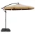 Instahut 3m Beige Cantilever Outdoor Umbrella with Base - UV50+ Water-Resistant Polyester Canopy, Steel Frame