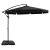 Instahut 3m Black Cantilever Outdoor Umbrella with Base - UV50+ Water-Resistant Polyester Canopy, Steel Frame
